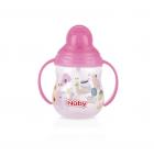 Bình uống nước ống hút Silicone 360 độ, 2 tay cầm, dung tích 270ml