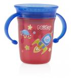 Ca tập uống nước 360 độ chống tràn, loại 2 tay cầm, dung tích 240ml