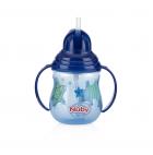 Bình uống nước ống hút Silicone 360 độ, 2 tay cầm, dung tích 270ml